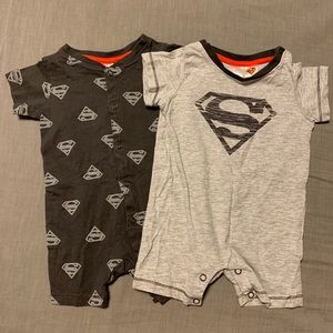 Set of 2 H&M Baby Boy Superman Rompers